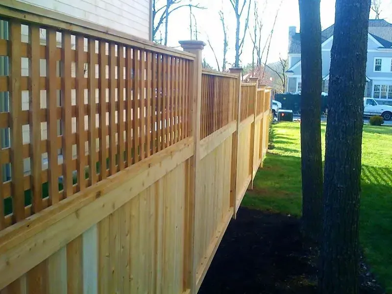 Cedar wood fence project 3