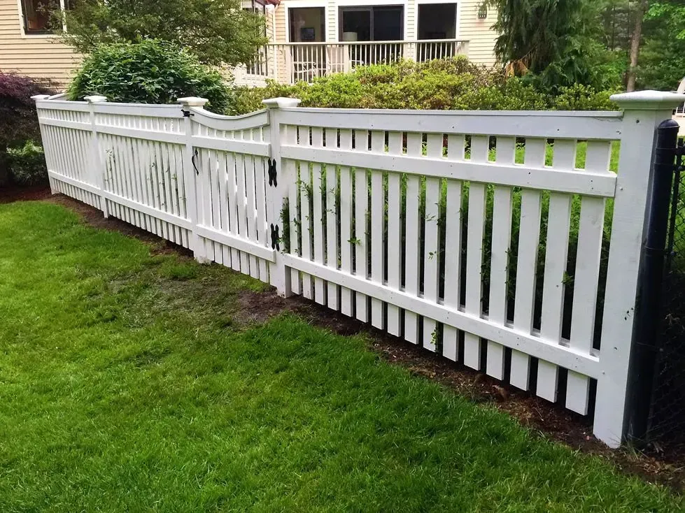 Cedar wood fence project 5
