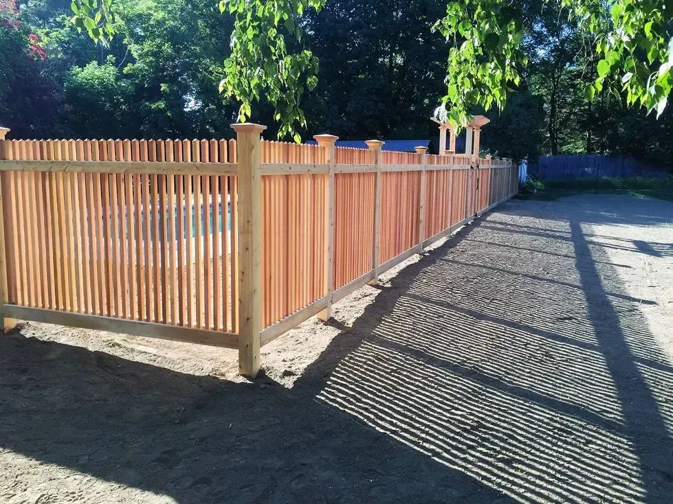 Cedar wood fence project 6