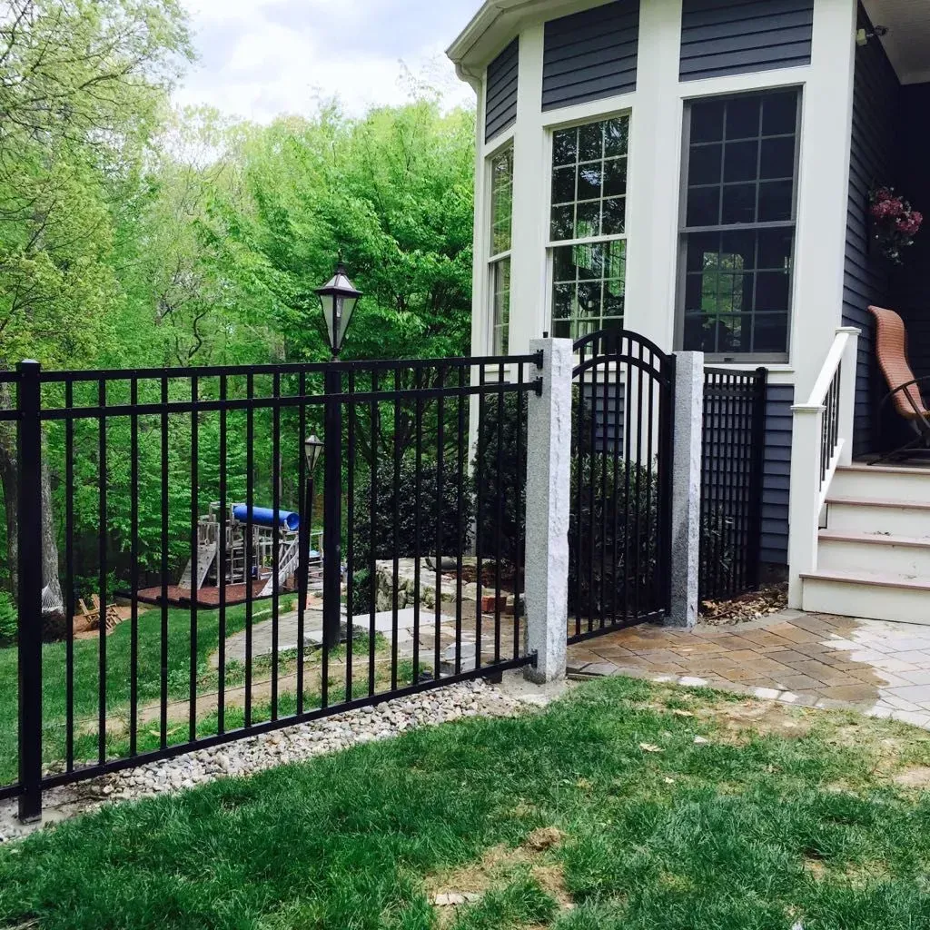 Black aluminum fence project 4
