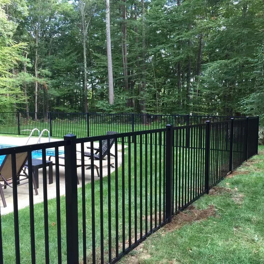 Black aluminum fence project 5