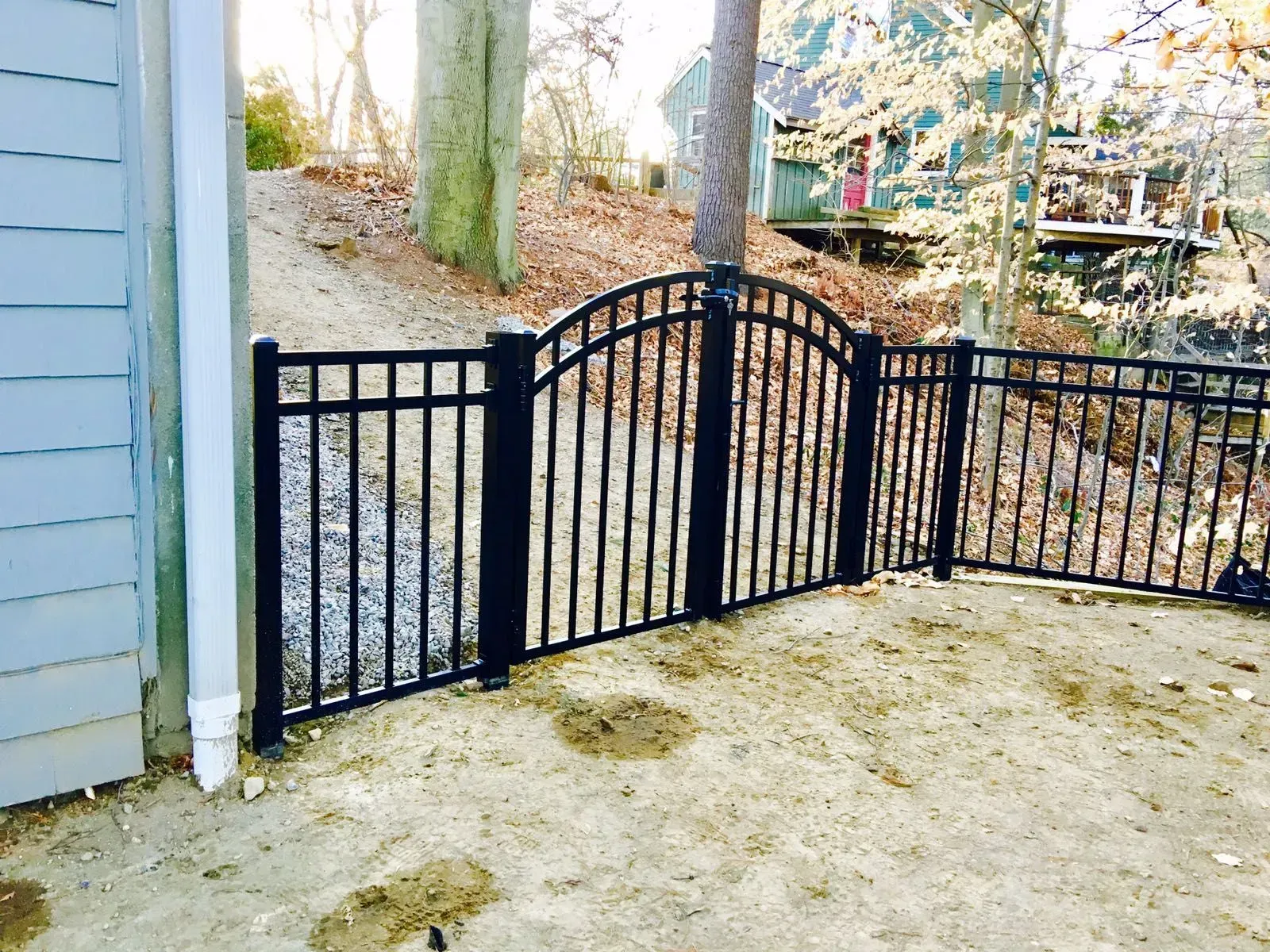 Black aluminum fence project 6